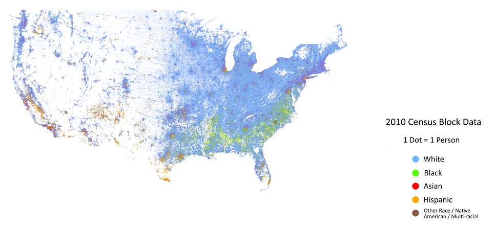 The Racial Dot Map: One Dot Per Person | Weldon Cooper Center for Public Service